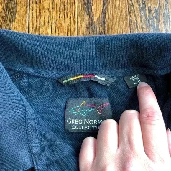 Greg Norman Collection Men’s L Navy Blue Embroidered Polo Shirt - Picture 3 of 9